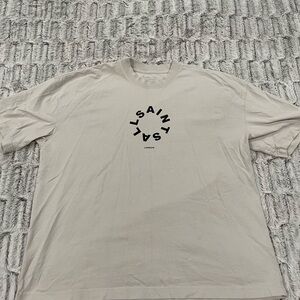 All Saints Beige Graphic T-Shirt for Men